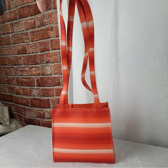 Liz Claiborne Orange Striped Women's Bag - Picture 4 of 12